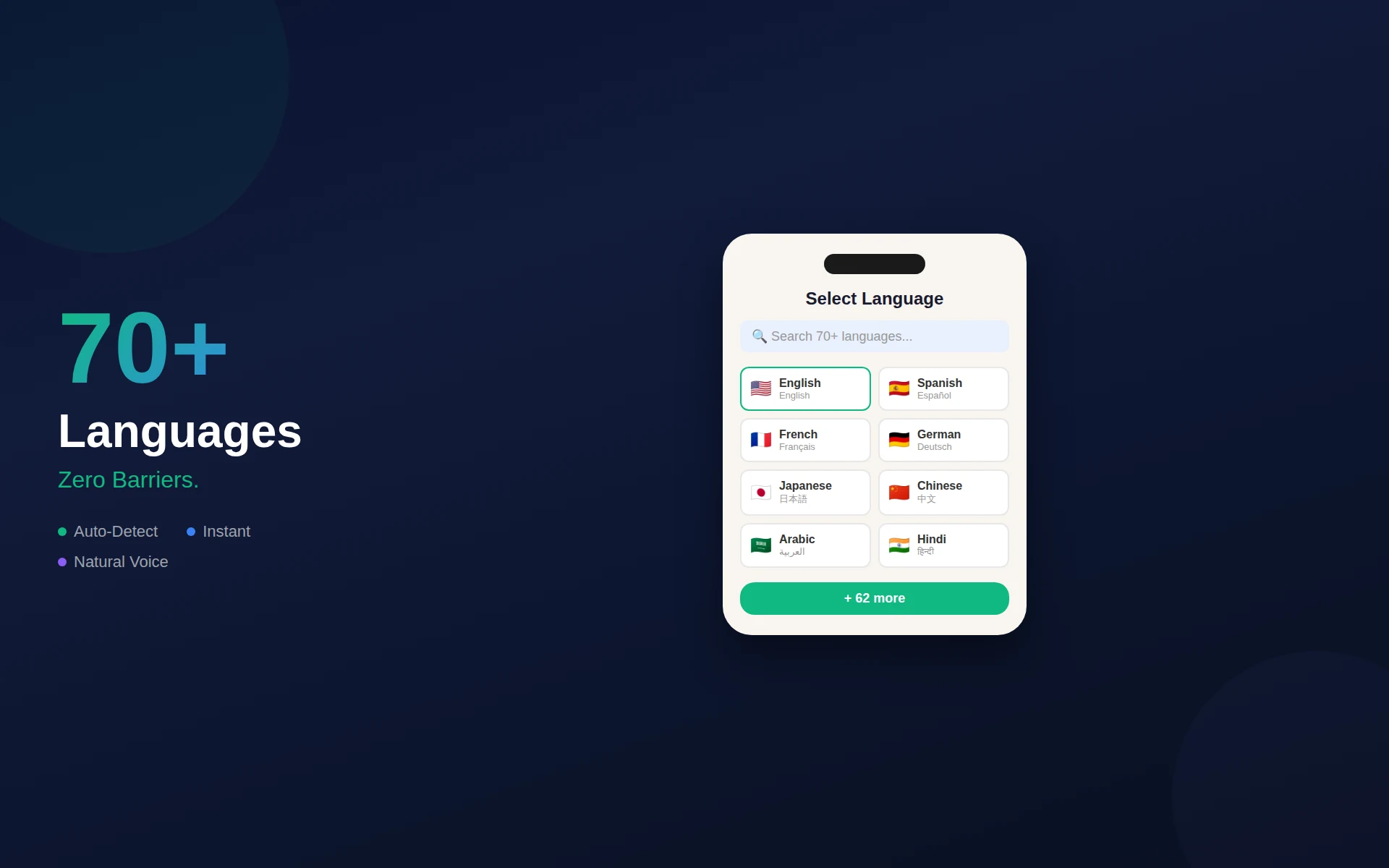 LinguaLinQ.ai Voice Translator screenshot