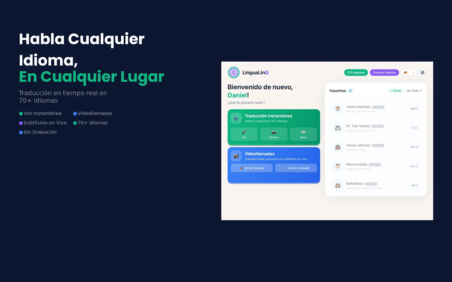 LinguaLinQ.ai Voice Translator screenshot
