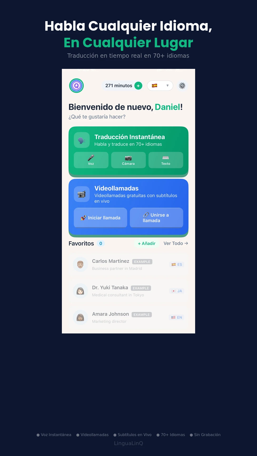 LinguaLinQ.ai Voice Translator screenshot